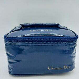 CHRISTIAN DIOR *Vintage* Midnight Blue 💙Cosmetic Bag (NOT Dior Beaute) EUC 💎💙